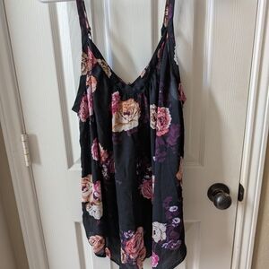 Torrid Black Floral Sleeveless Top